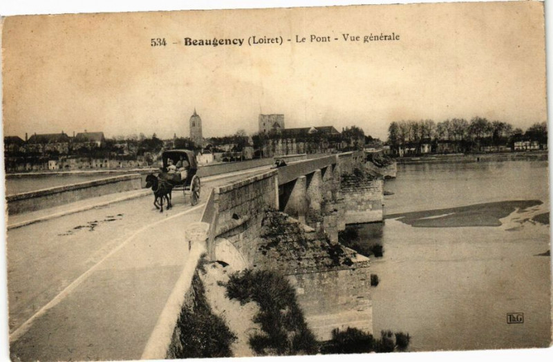 Carte postale ancienne Beaugency - Le Pont à Beaugency