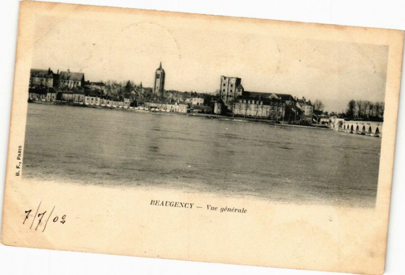 Carte postale ancienne Beaugency - Vue générale à Beaugency