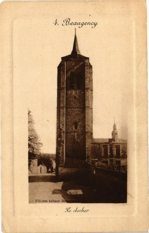 Carte postale ancienne Beaugency - Le clocher à Beaugency