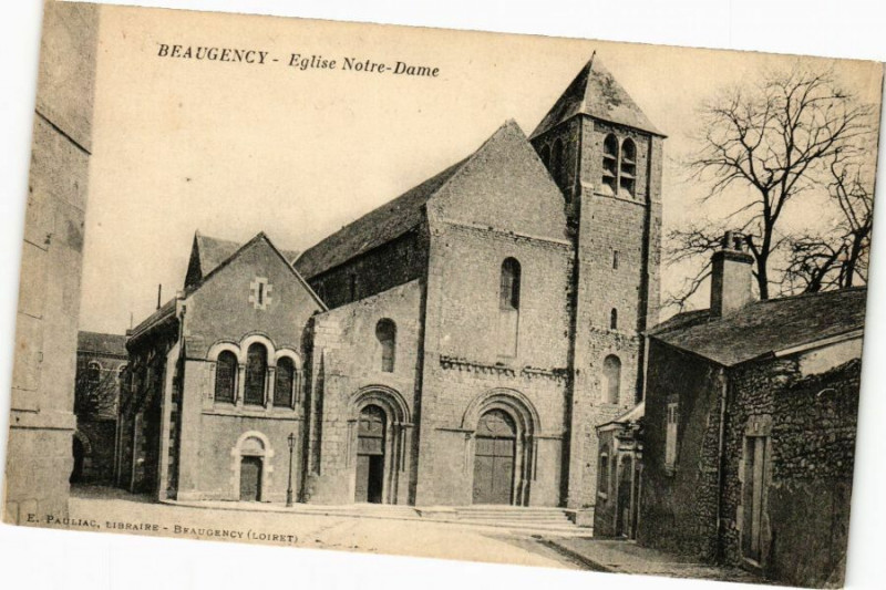 Carte postale ancienne Beaugency - Eglise Notre-Dame à Beaugency