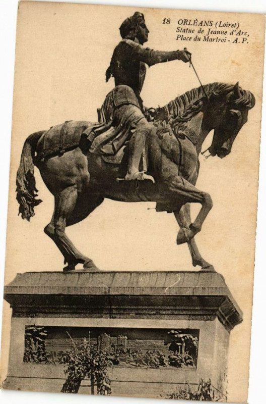 Carte postale ancienne Orleans - Statue de Jeanne d'Arc à Orléans