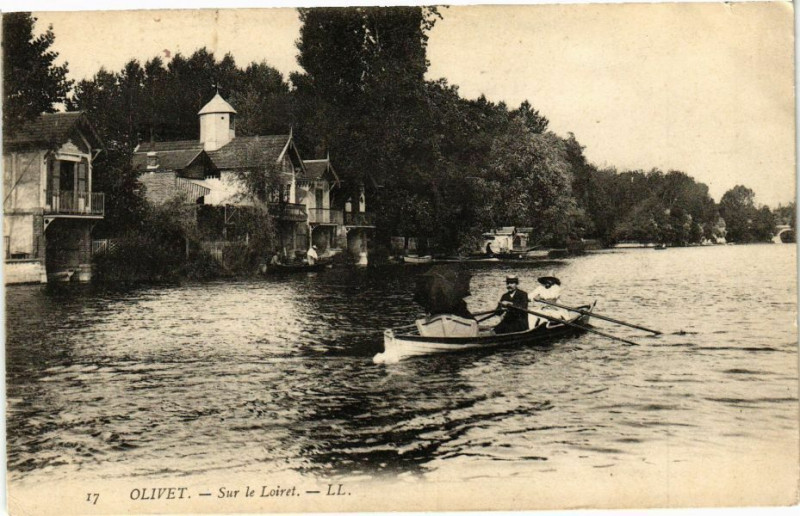 Carte postale ancienne Olivet - Sur le Loiret à Olivet