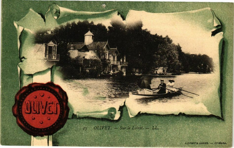 Carte postale ancienne Olivet - Sur le Loiret à Olivet