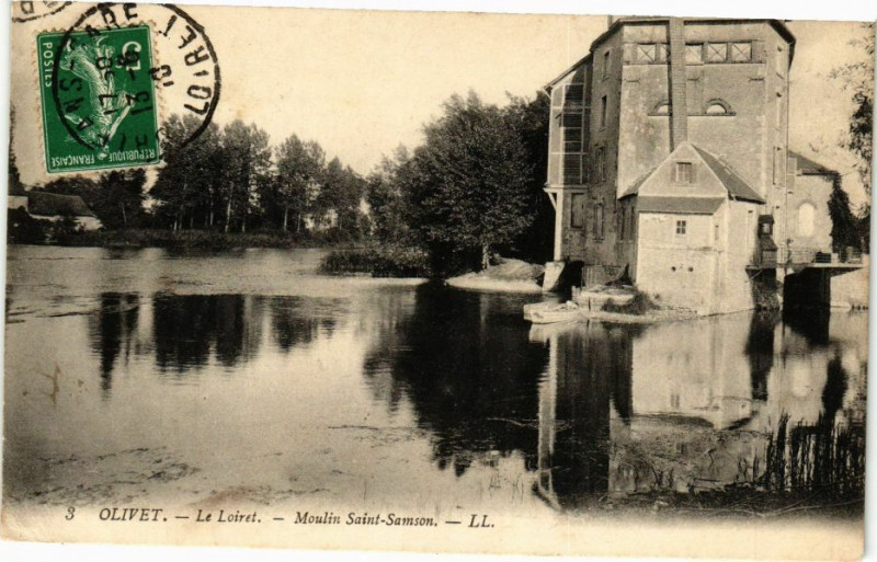 Carte postale ancienne Olivet - Moulin St-Samson à Olivet