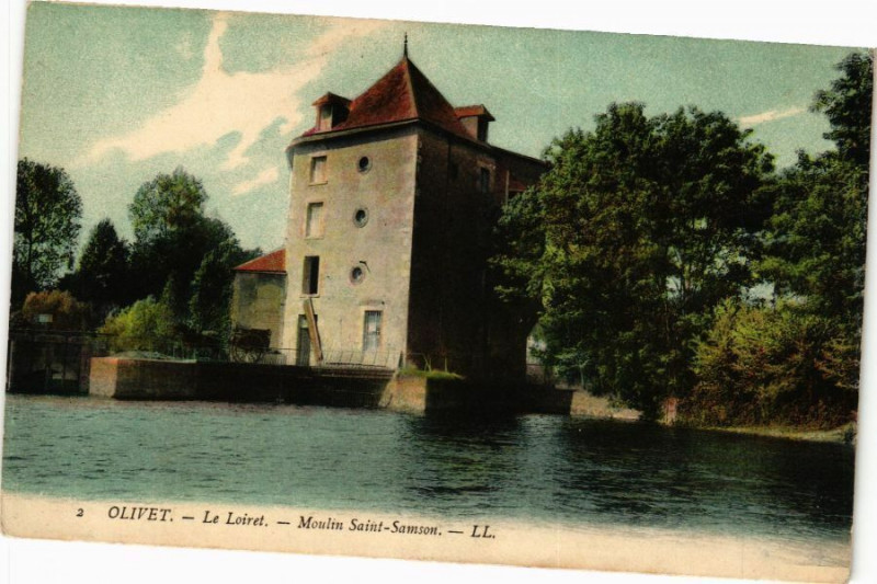 Carte postale ancienne Olivet - Moulin St-Samson à Olivet