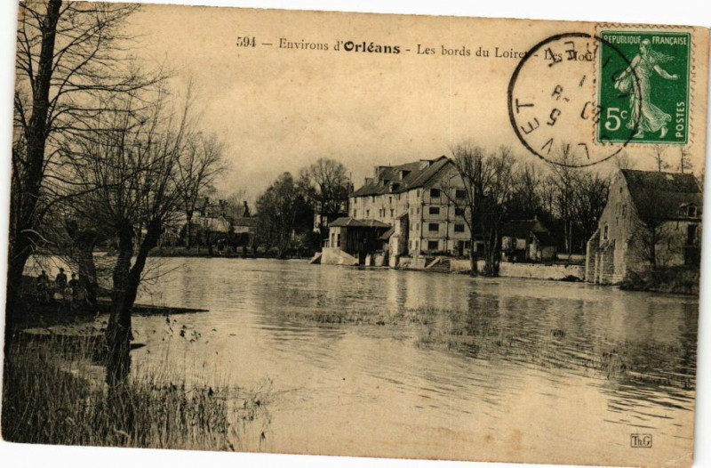 Carte postale ancienne Olivet - Les Bords du Loiret Les MOULINs à Olivet