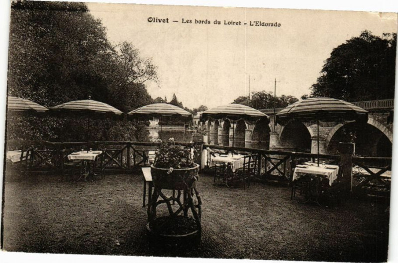 Carte postale ancienne Olivet - Les Bords du Loiret L'Eldorado à Olivet