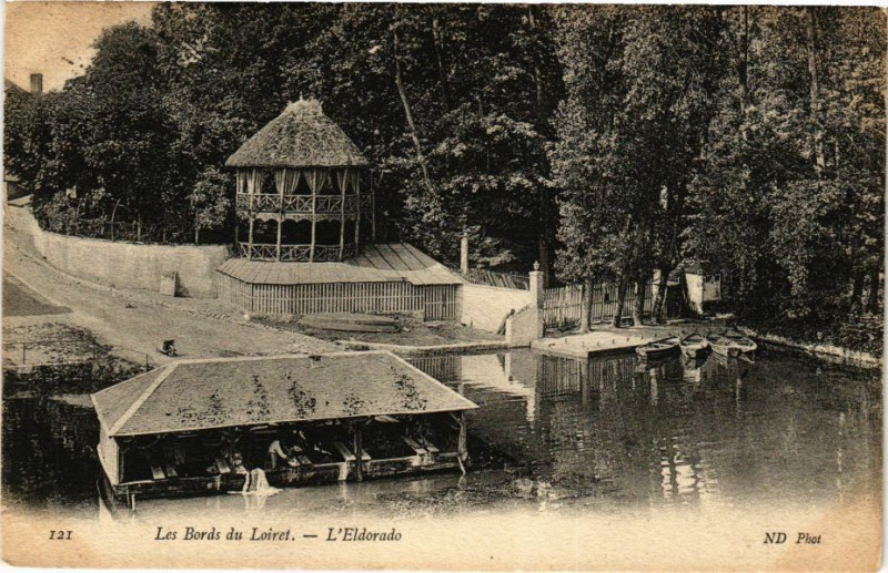 Carte postale ancienne Olivet - Les Bords du Loiret L'Eldorado à Olivet