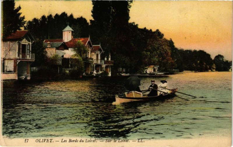 Carte postale ancienne Olivet - Les Bords du Loiret à Olivet