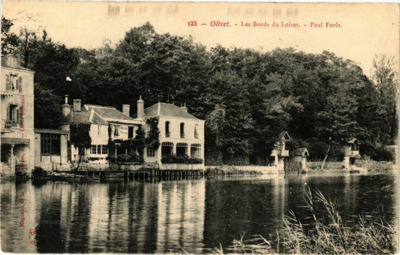 Carte postale ancienne Olivet - Les Bords du Loiret à Olivet