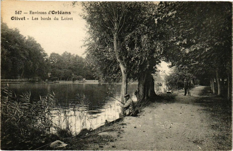 Carte postale ancienne Olivet - Les Bords du Loiret à Olivet
