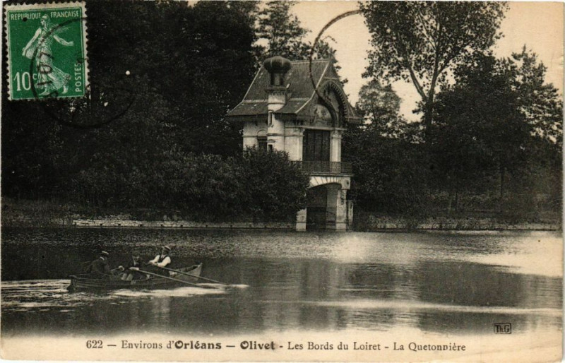 Carte postale ancienne Olivet - Les Bords du Loiret à Olivet