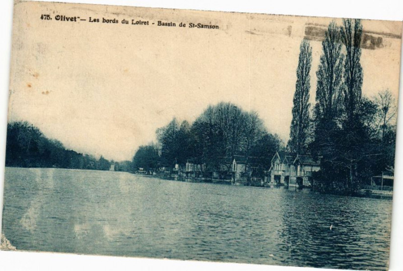 Carte postale ancienne Olivet - Les Bords du Loiret à Olivet
