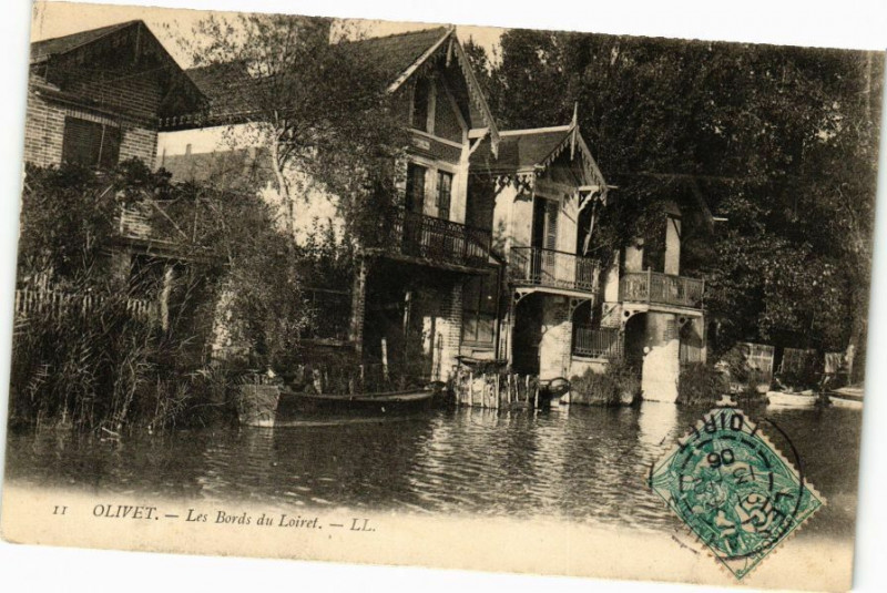 Carte postale ancienne Olivet - Les Bords du Loiret à Olivet