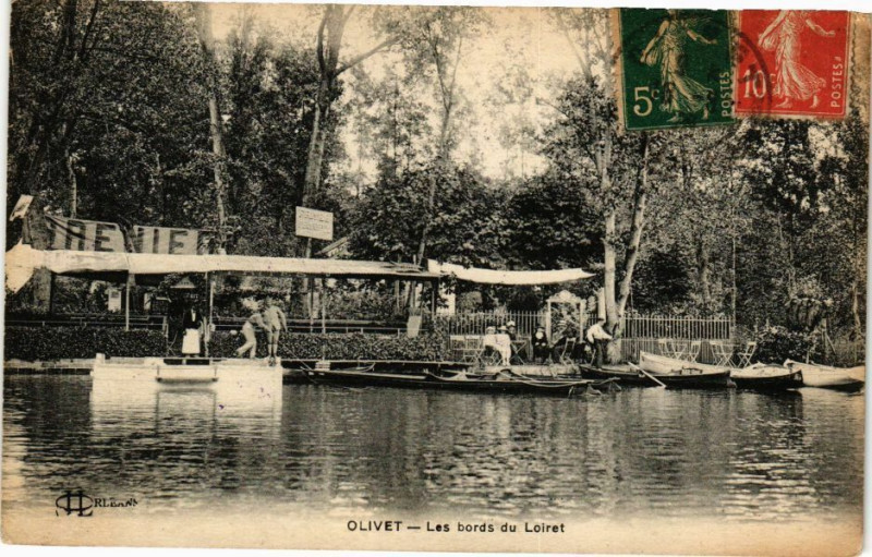 Carte postale ancienne Olivet - Les Bords du Loiret à Olivet