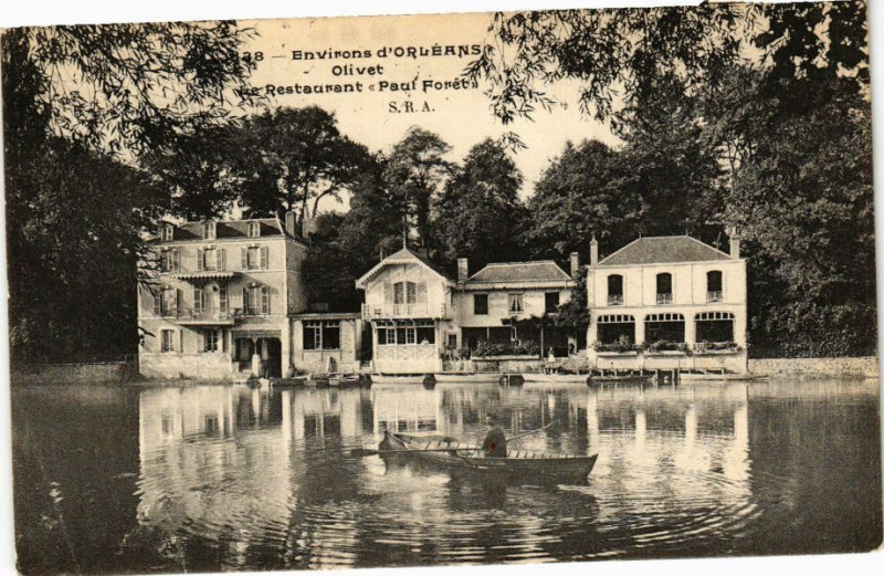 Carte postale ancienne Olivet - Le Restaurant Paul Foret à Olivet