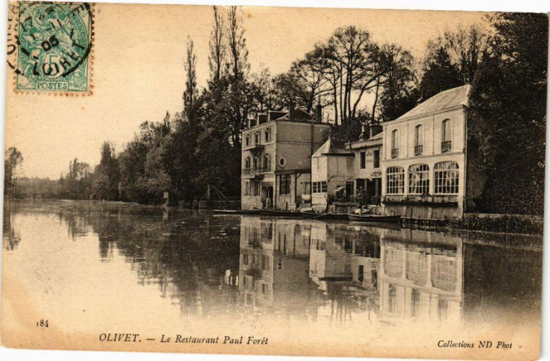 Carte postale ancienne Olivet - Le Restaurant Paul Foret à Olivet