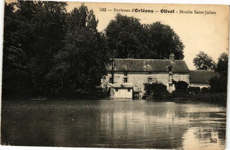 Carte postale ancienne Olivet - Le Moulin St-Julien à Olivet