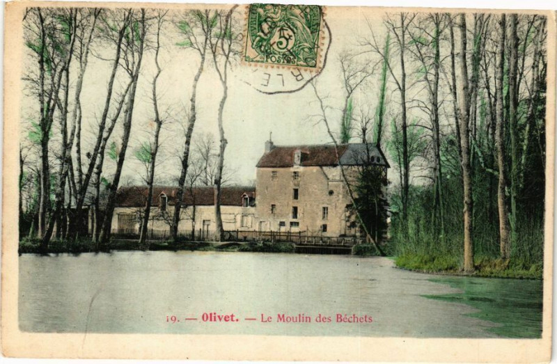 Carte postale ancienne Olivet - Le Moulin des Bechets à Olivet