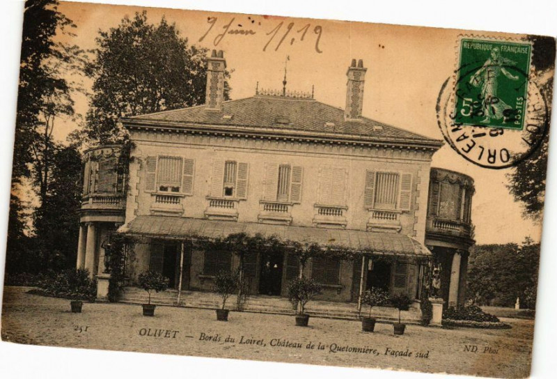 Carte postale ancienne Olivet - Bords du Loiret Chateau de la Quetonniere à Olivet