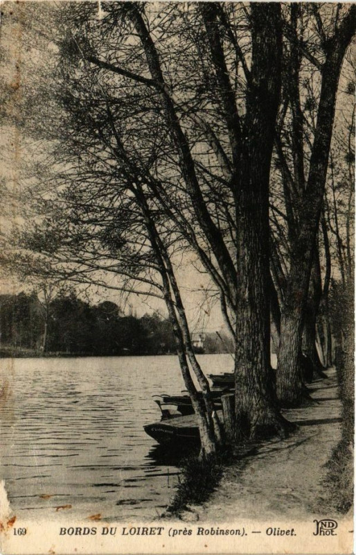 Carte postale ancienne Olivet - Bords du Loiret à Olivet