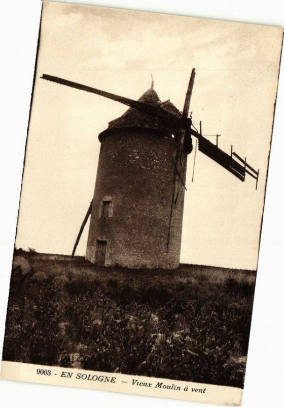 Carte postale ancienne En Sologne - Vieux Moulin a vent