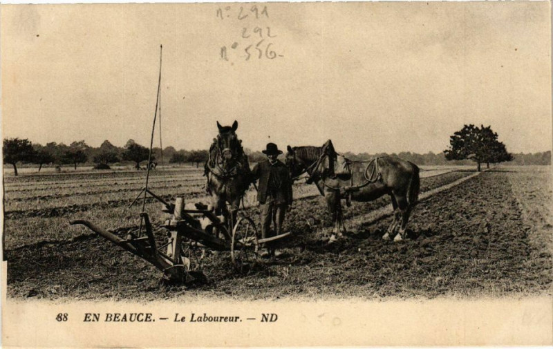 Carte postale ancienne Laboureur - Laboureur à Bou