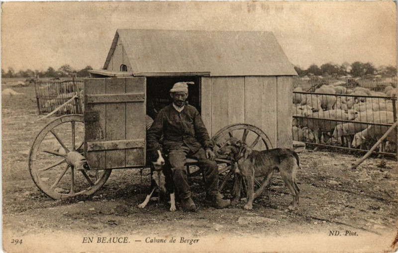 Carte postale ancienne En Beauce - Cabane de Berger