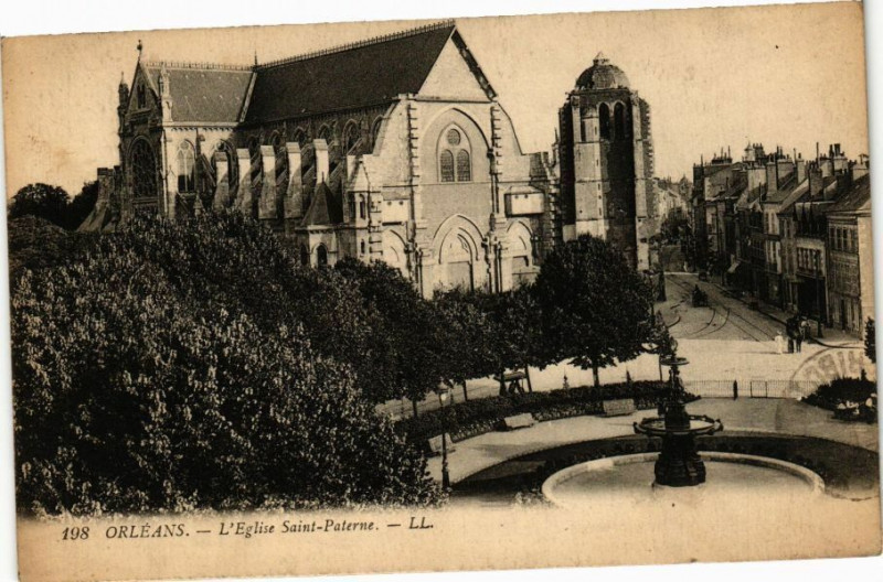 Carte postale ancienne Orleans - L'Eglise St-Paterne à Orléans