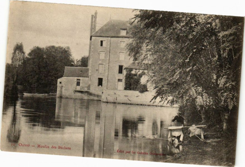 Carte postale ancienne Olivet - Moulin du Bechets à Olivet