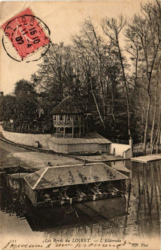 Carte postale ancienne Olivet - Les Bords du Loiret à Olivet