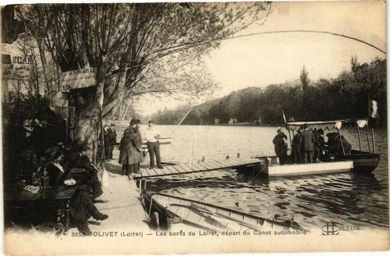 Carte postale ancienne Olivet - Les Bords du Loiret à Olivet