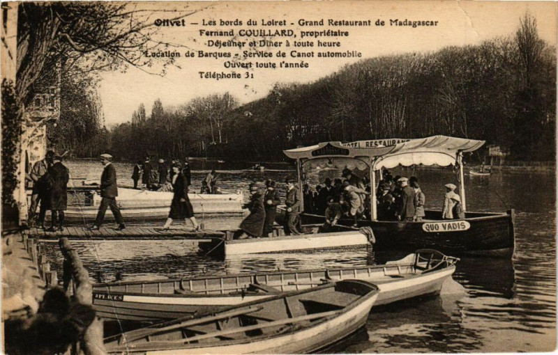Carte postale ancienne Olivet - Les Bords du Loiret à Olivet