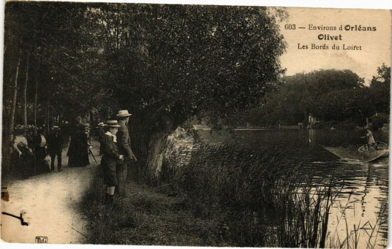 Carte postale ancienne Olivet - Les Bords du Loiret à Olivet