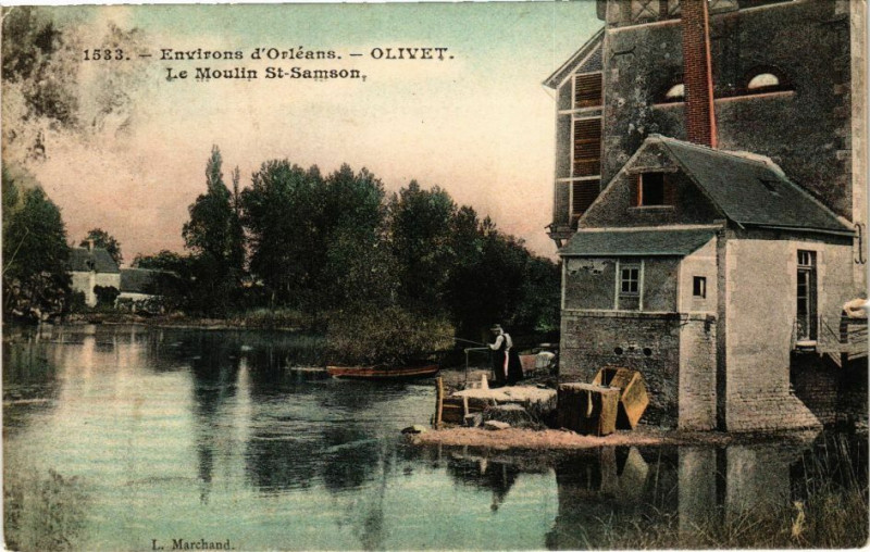 Carte postale ancienne Olivet - Le Moulin St-Samson à Olivet