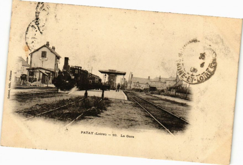 Carte postale ancienne Patay - La Gare à Patay