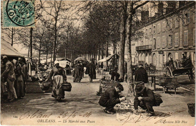 Carte postale ancienne Le Marché aux Puces - Le Marché aux Puces