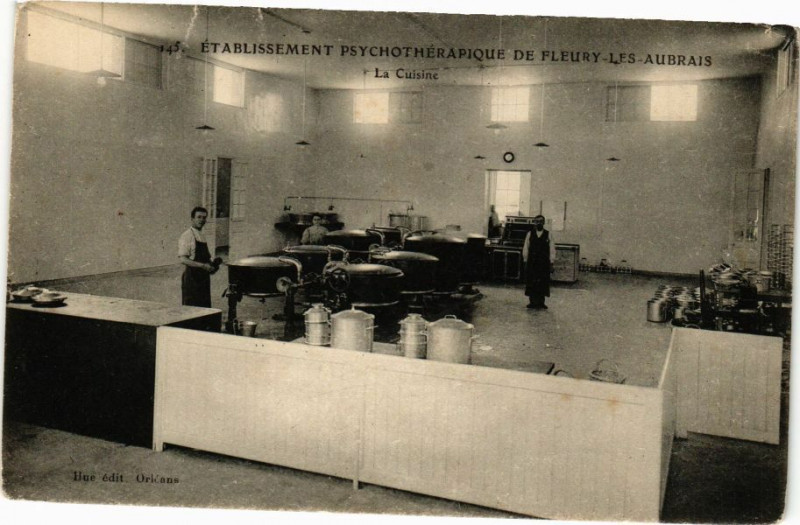 Carte postale ancienne Etab. Psichotherapique de Fleury-Les-Aubrais - La Cuisine à Fleury-les-Aubrais