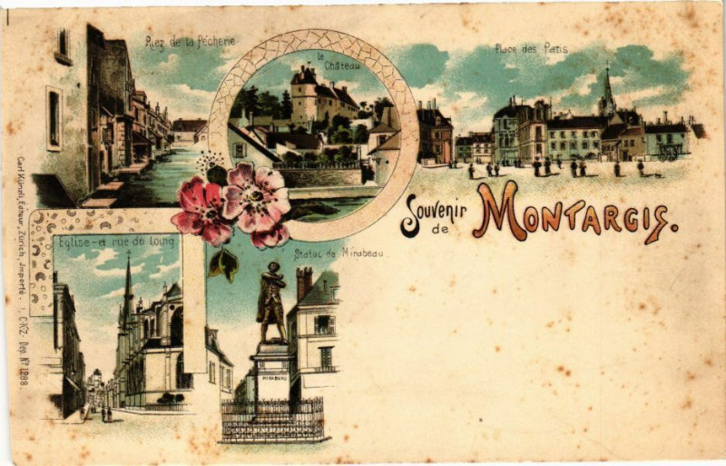 Carte postale ancienne Souvenir de Montargis à Montargis