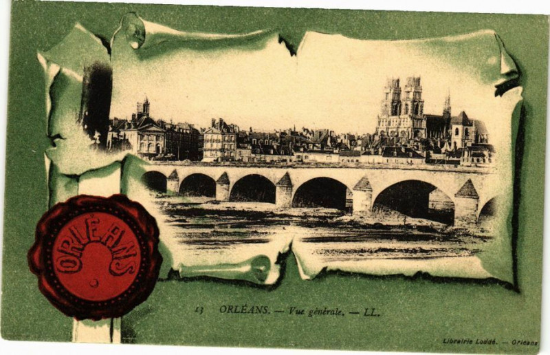 Carte postale ancienne Orleans-Vue générale à Orléans