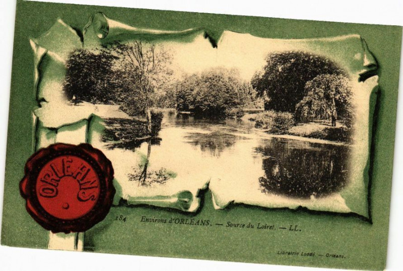 Carte postale ancienne Env. d'Orleans-Source du Loiret