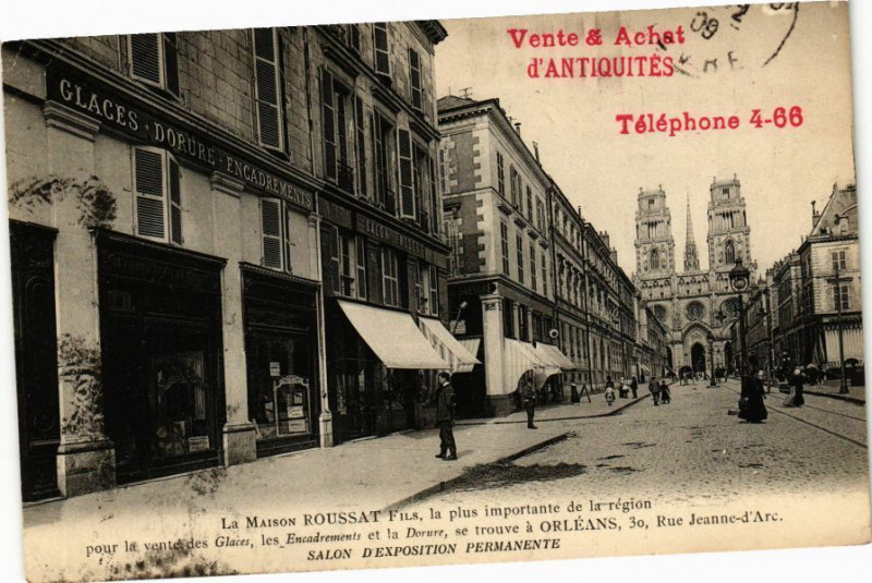 Carte postale ancienne La Maison Roussat Fils la plus importante de la region-Orleans à Orléans
