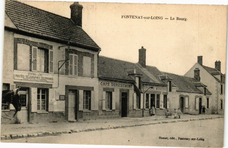 Carte postale ancienne Fontenay-sur-Loing-Le Bourg à Bou
