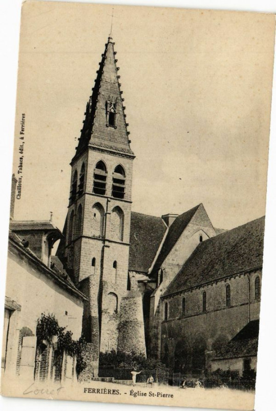 Carte postale ancienne Ferrieres-Eglise Saint-Pierre