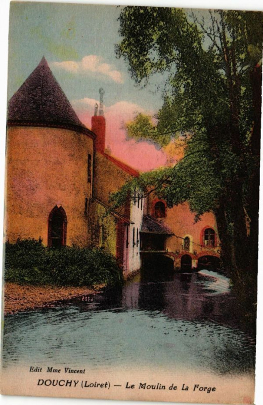 Carte postale ancienne Douchy-Le Moulin de la Forge