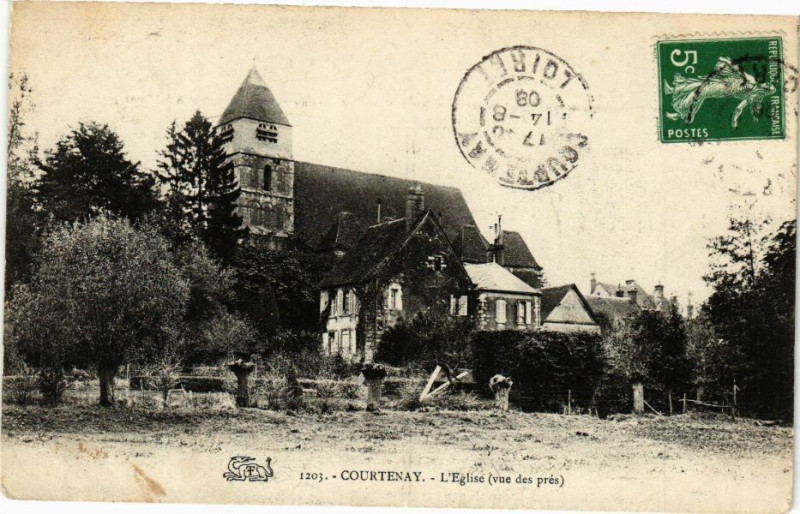 Carte postale ancienne Courtenay-L'Eglise à Courtenay