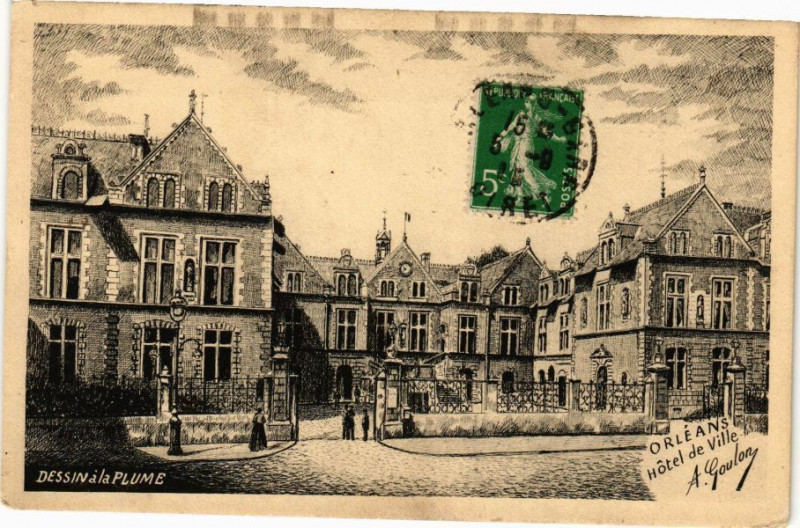 Carte postale ancienne Orleans - Hotel de Ville à Orléans