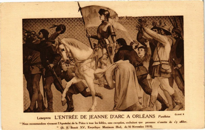 Carte postale ancienne Orleans - L'Entrée de Jeanne d'Arc à Orléans