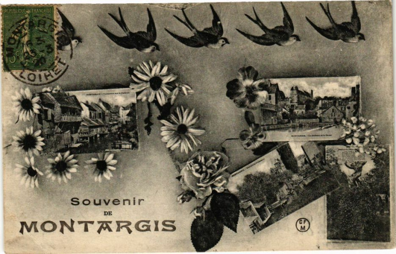 Carte postale ancienne Montargis - Souvenir de Montargis à Montargis