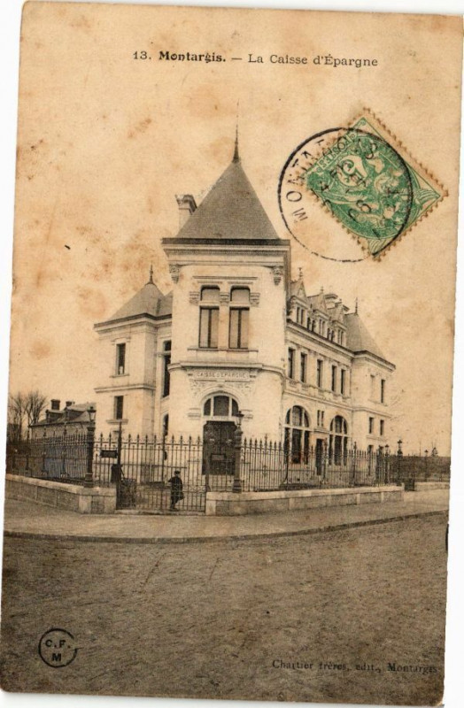 Carte postale ancienne Montargis - La Classe d'Epargne à Montargis